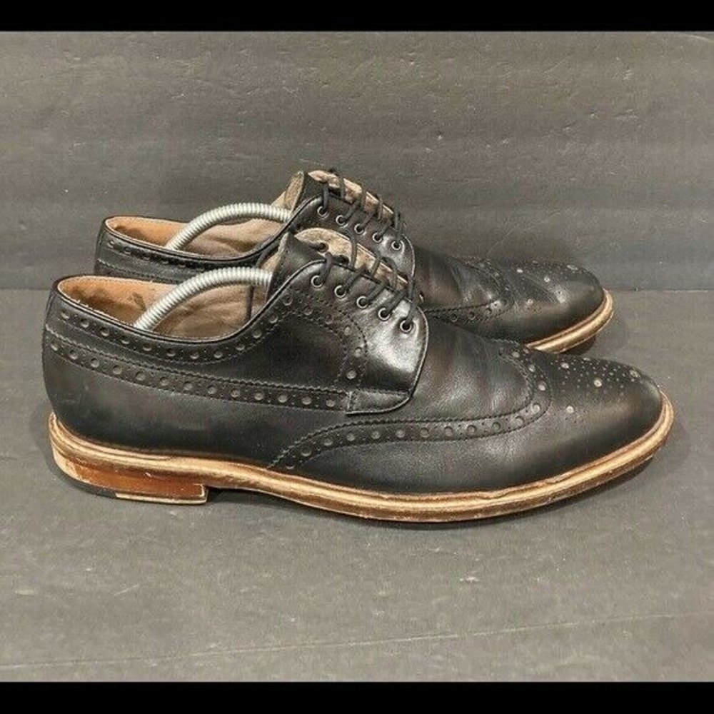 Aston‎ Grey Boyle Wingtip Oxford Black Leather Mens 11 500402 Workwear